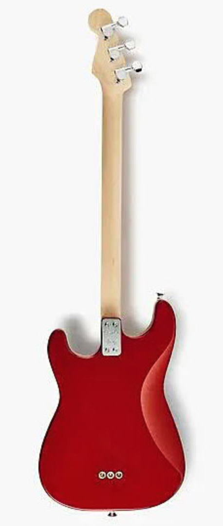 Vue dos guitare Loog Mini Fender x Loog Stratocaster Red